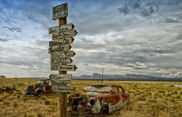 På roadtrip på Route 66